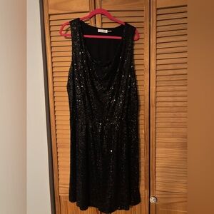 Calvin Klein Black Sequin Dress
